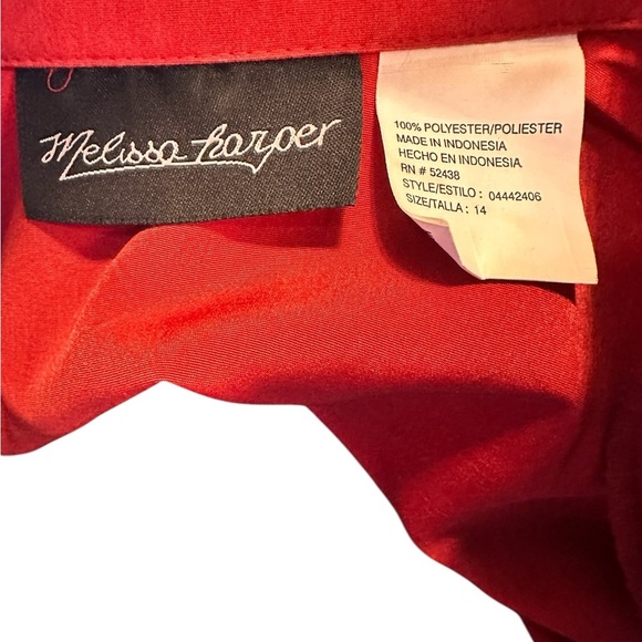 Vintage Melissa Harper Dress Womens 14 Rust Classic Preppy Work Button Front - Picture 6 of 12